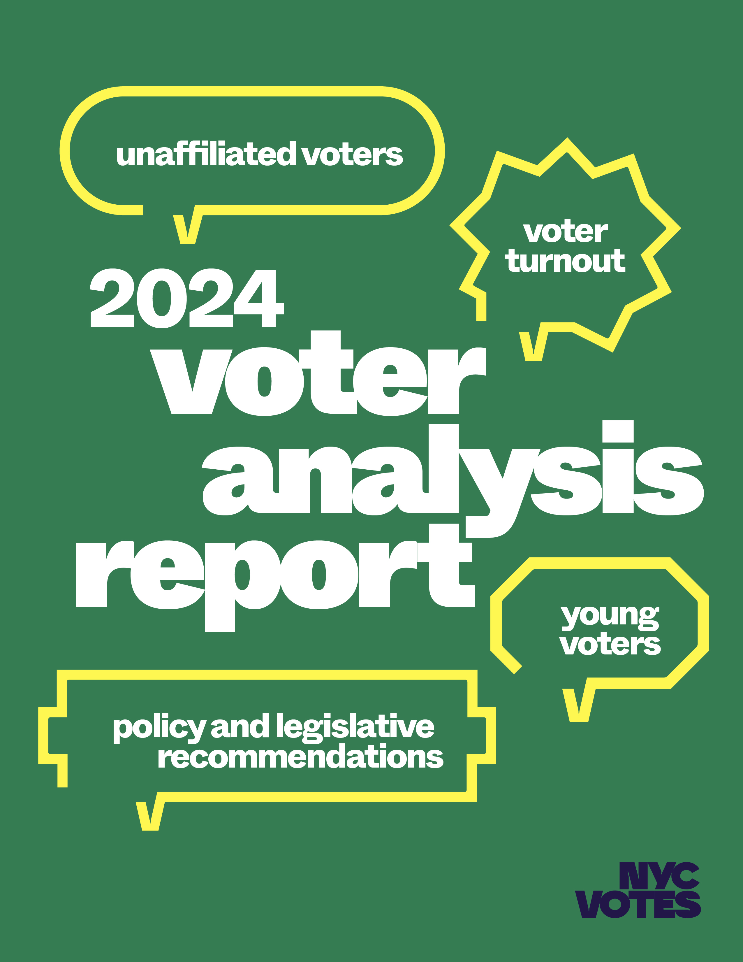 Cover art of the 2024 Voter Analysis Report